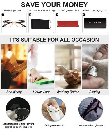 OCCI CHIARI Stylish Women's Reading Glasses | Brown | Available in Various Lens Strengths - Buy Online on GoSupps.com