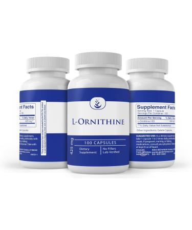 Pure Original Ingredients L-Ornithine (100 Capsules) Always Pure No Additives Or Fillers Lab Verified 1 Count (Pack of 100) - Buy Online on GoSupps.com