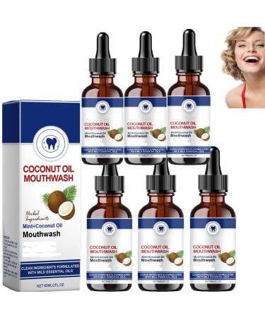 Ourlyard Mouthwash, Ourlyard Coconut Oil Mouthwash, All Natural Coconut Oil for Mouthwash, Fresher Breath and Whitening Mouthwash (6pcs)