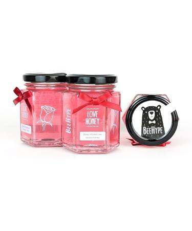BeeHype - Love Honey Limited Edition Fusion of Raw Acacia Honey with Rose Oil 6 x 250g Love Honey Pack of 6 - Buy Online on GoSupps.com