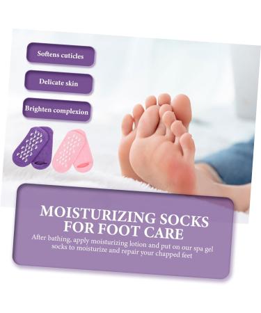 FOMIYES 2 Pairs Gel Socks Heel Socks Heel Repair Sock Foot Softening Foot Covers My Cart Items Spa Socks Moisturizing Socks Essential Oil Care Socks Lotion Vegetable Gel Repair Socks Miss 22x10x1cm - Buy Online on GoSupps.com