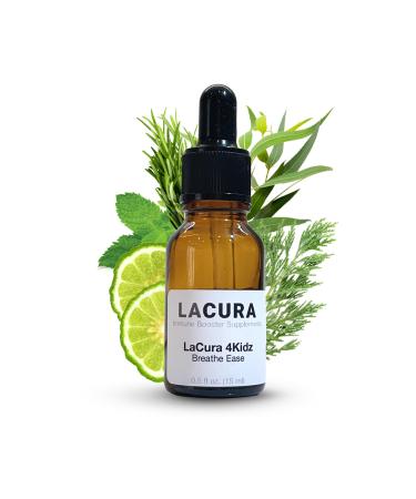 LaCura 4Kids Breath Ease & Coughing Relief - 100% Pure Therapeutic Grade Organic Essential Oil Blend - Natural Cough Syrup for Children - Soothes & Supports Healthy Breathing - 4 oz