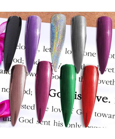 DuuFin 28 Colors Chrome Nail Powder for Mirror Effect Nails Art - Includes 28 Pcs Eyeshadow Sticks - 1g/Jar - Buy Online on GoSupps.com