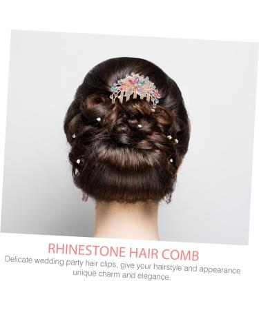 Didiseaon Rhinestone Hair Accessories Hairpin Hair Accessory for Women Hair Combs for Women Accessories Vintage Hair Clips Flower Claw Clips Alloy Women's Rhinestones The Flowers - Buy Online on GoSupps.com