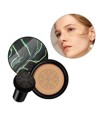 Air Cushion Mushroom Head Air Cushion Bb Cream Isolation Beauty Cream Soft and Small Mushroom Head Brightening and Moisturizing-3#Black Leather