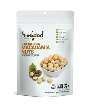 Sunfood Raw Organic Macadamia Nuts 8 oz (227 g)