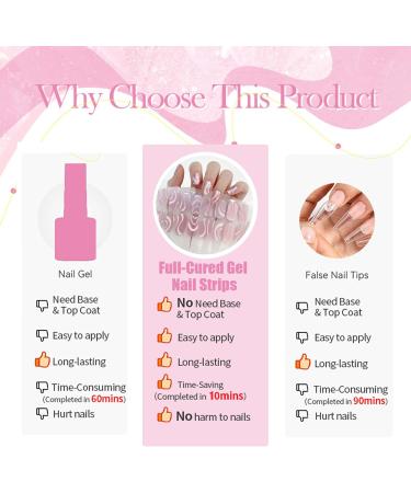 22 Stickers False Nails - Press on Nails - Soft Self-Adhesive Gel Nail Stickers - Upgrade Long-Lasting Fake Nails Stick on Nails for Women and Girls Nail Art No UV/LED Lamp Required - Buy Online on GoSupps.com