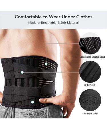 Back Support Belt for Men and Women Lower Back Brace for Pain Relief Breathable Lumbar Brace for Heavy Lifting Herniated Disc Sciatica Scoliosis (Size : Large) (Medium) (XX) - Buy Online on GoSupps.com