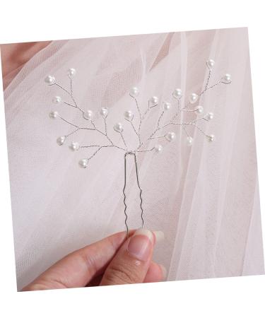 MAGICLULU 1pc Hair Ornament Tiara Hair Clips Hair Barrettes Hair Pin Wedding Hairpin Hair Side Comb Bride Hairpin Pearl Hairpin U-shaped Hairpins Hairpin for Bride To Weave Alloy Accessories - Buy Online on GoSupps.com