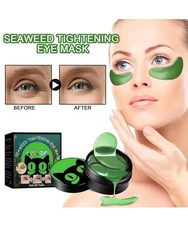 Seaweed Eye Mask - Collagen & Hyaluronic Acid Under Eye Patches for Puffiness Wrinkles & Dark Circles | 30 Pairs - Buy Online on GoSupps.com