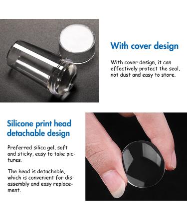 Leikedun 6-Piece Nail Stamping Kit - Stencils Transparent Stamper & Scraper for DIY Nail Art - Buy Online on GoSupps.com
