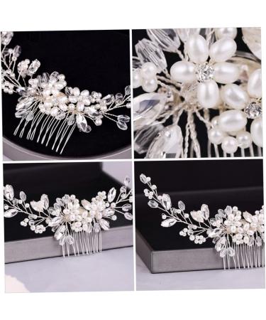 Didiseaon Pearl Comb Rose Gold Pearl Bridal Side Comb Bridal Headpiece Rhinestone Hair Clip Pearl Hair Pin Comb Bridal Headdress Hair Accessories Bride Rhinestones White - Buy Online on GoSupps.com