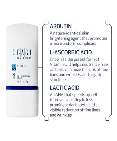 Obagi Medical Nu-Derm Clear Fx - Skin Brightening and Evening Cream with Arbutin Vitamin C and Lactic Acid 2 Ounce (Pack of 1) - Buy Online on GoSupps.com
