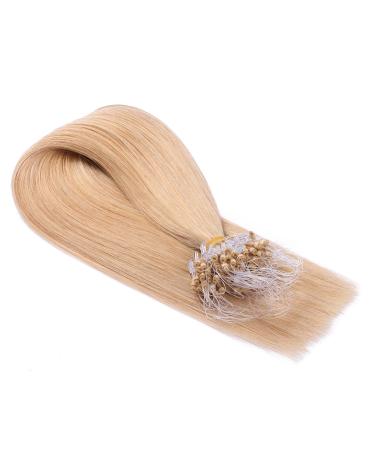 Micro -Ring/Loop Hair Extensions (#18 - Naturaschblond - 50 cm - 150 strands - 1g) 100% Remy real hair extension micro ring remy quality very easy to use - by hair -professional 150 strands - 50cm - 1G (total 150g)