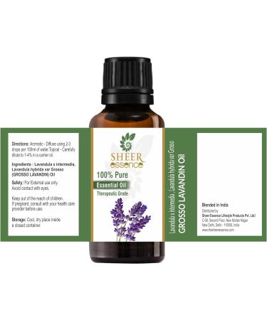 Buy 100% Pure Lavandin Grosso Essential Oil - Natural Undiluted Therapeutic Grade - 0.16 Fl.Oz (4.7 ml) - Fast International Shipping - Buy Online on GoSupps.com