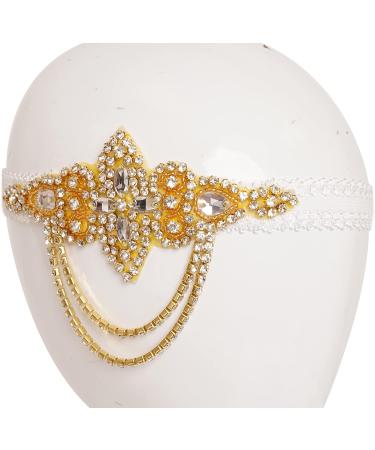 Ro Rox 1920s Ida Jeweled Headbands for Women Roaring 20s Crystal Headband for Vintage Parties Prom Weddings Everyday Life Boho Flapper Head Jewelry for Women Gold - Buy Online on GoSupps.com