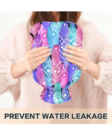 Buy Naanle Hot Water Bottle with Cover - BOHO Transparent 1L for Pain Relief & Warmth | Ideal for Back Neck Hand & Foot Therapy - Buy Online on GoSupps.com