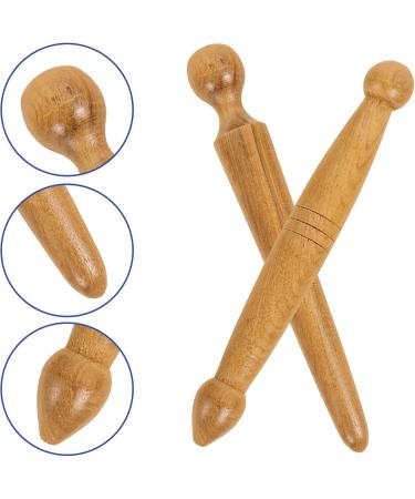 Healeved Hand Tool Set - 2 Wooden Reflex Zone Massage Sticks for Feet Hands and Body - Thai Massage Tools for Trigger Points Relaxation - Buy Online on GoSupps.com