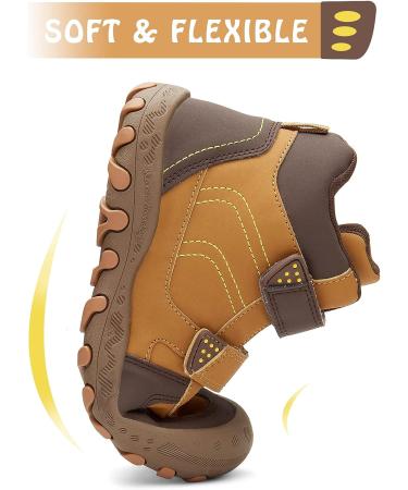 Mishansha Outdoor Ankle Hiking Boots | Boys Girls Trekking Shoes | Little Kid (4-8 Years) | Double Brown - Buy Online on GoSupps.com