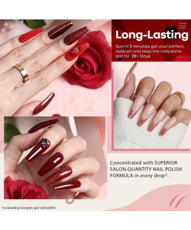 Modelones 24 Pcs Gel Nail Polish Set 20 Colors Nude Gray Pink Glitters Gel Nail Polish Set with Bond Primer Glossy & Matte Top Base Coat Nail Art Manicure DIY Salon at Home Brown Gray Pink Purple Red - Buy Online on GoSupps.com
