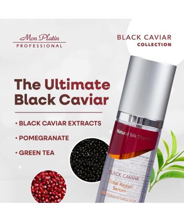 Mon Platin Professional Total Repair Hair Serum - Black Caviar Enriched Nourishes & Protects Straightened Hair 100ml - Shop Internationally - Buy Online on GoSupps.com