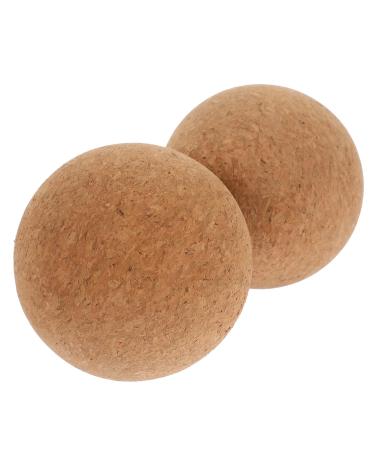 Fomiyes 2st yoga ball made of cork massage ball trigger point ball massage-ball massage device ball for massaging practical yoga ball foot massage ball cork ball yoga ball fitness