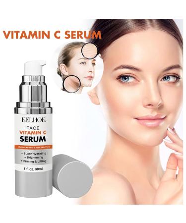 Vitamin C Face Serum with Collagen - Anti-Wrinkle Korean Moisturizer Essence for All Skin Types | Anti Aging & Acne Treatment - Buy Online on GoSupps.com