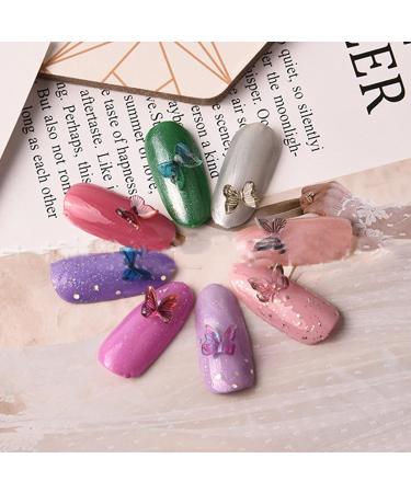 Sanwood 3D Butterfly Nail Decor | Shining Nail Gems for DIY Craft & Makeup | Colorful Nail Art Ornaments - Buy Online on GoSupps.com