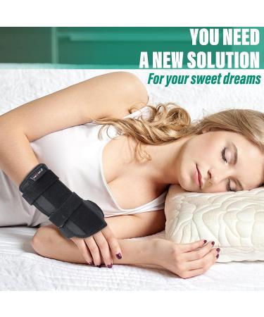 NEENCA Adjustable Night Sleep Wrist Brace with Splints - XL/XXL/XXXL - Carpal Tunnel Relief - Wrist Pain Treatment - Buy Online on GoSupps.com