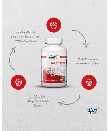 Health+ Coenzyme Q10 - 90 Capsules | Premium Nutritional Supplement Made in Germany Supports Energy & Antioxidant Health - Buy Online on GoSupps.com