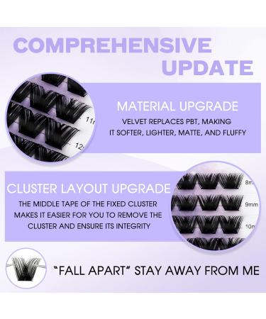 D Curl 0.07mm 8-16mm Mix Cluster Lash Extensions - Soft & Wispy Individual Eyelashes (XHFD-ZW06-0.07-D-816) - Buy Online on GoSupps.com