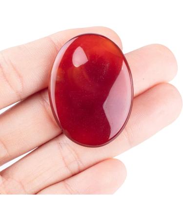 UU UNIHOM Carnelian Thumb Worry Stone Natural Chakra Polished Oval Pocket Palm Stone for Anxiety Stress Relief Therapy Carnelian Agate - Buy Online on GoSupps.com