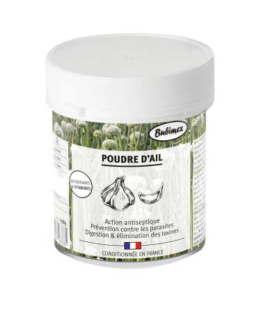 Bubimex - Garlic Powder - 100% Natural Food Supplement for Dogs and Cats - Rich in Antioxidants - Antiseptic Anti-parasitic Digestion and Elimination of Toxins - 400g