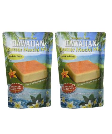 Hawaii's Best Butter Mochi Two Pack (15 oz each) - Easy to Make Traditional Hawaiian Style Butter Mochi Cake Mix - Gluten Free Dessert Mix - Two Pack Mochi Mix 15 Ounce (Pack of 2)