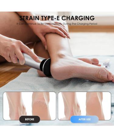Electric Foot File Hard Skin Remover 2 in 1 Professional Electric Foot Pedicure Tools with 6 Speed Adjustable Foot Callus Remover for Dry Dead Skin Cracked Heels Adjustable Forward & Reverse - Buy Online on GoSupps.com