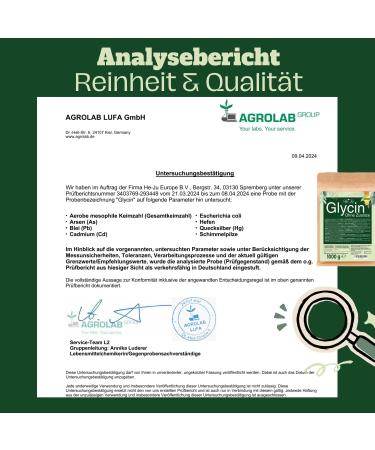 Buy 100% Pure Glycin Powder 500g - Vegan Additive-Free 165 Portions | Premium Quality Amino Acid - Buy Online on GoSupps.com