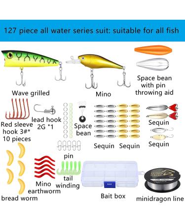 Fishing Tool Kit with Lures, Hooks, Lip Gripper, Digital Scale, Pliers, Sheath, and Lanyard - 134 Pcs, Blue Fresh Style - Buy Online on GoSupps.com