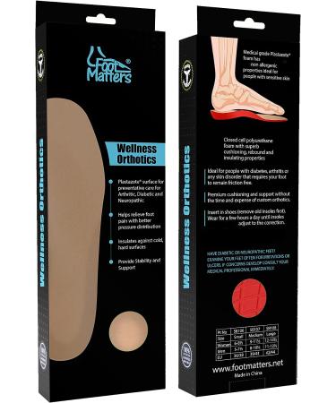 FootMatters Plastazote Orthotic Comfort Insoles - US Women 9-11.5 / Men 8-10.5 | Premium Support and Cushioning - Buy Online on GoSupps.com