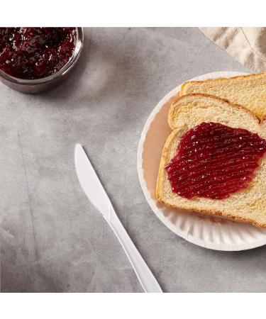 300 PCS Disposable Plastic Utensils 6.5In Plastic Knives Heavyweight Disposable Clear Knives Disposable Plastic Cutlery for Dinners Buffets Take-Out Catering Food Services(White) 300 PCS Plastic Knives - Buy Online on GoSupps.com