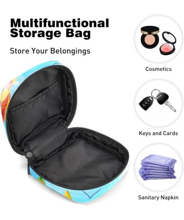 GIAPB Period Bag Sanitary Napkin Storage Bag Period Pouch Travel Makeup Bag Summer Tropical Beach Color3478 - Buy Online on GoSupps.com