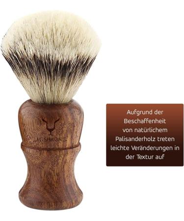 JAG Shaving Razor Set - Sustainable 4-Part Wooden Razor Set with Silberspitz Brush Double Edge Blades Stand & Leather Bag - Eco-Friendly Shaving Solution - Buy Online on GoSupps.com