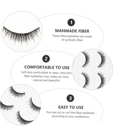 Angoily 10 Pairs Short False Eyelashes Natural Eyelashes Reusable Manmade Eyelashes Art Eyelashes Makeup Eyelash Thick Cross Eyelashes Fake Lashes Fake 6d Artificial - Buy Online on GoSupps.com