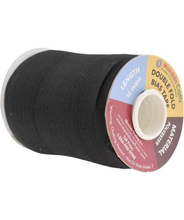 Mandala Crafts Double Fold Bias Tape for Sewing, Quilting, and Piping - 1/2 Inch 55 Yards, Black - Buy Online on GoSupps.com
