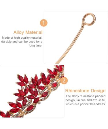 Beaupretty Women s Bridal Crown Headband - Crystal Leaves Wedding Headpiece in White & Red - Buy Online on GoSupps.com