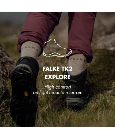 Falcon Men Tk2 Explore Wool Silk Hiking Socks - Extra Soft Warm Trekking Socks (Gray Size 42-43) - Buy Online on GoSupps.com