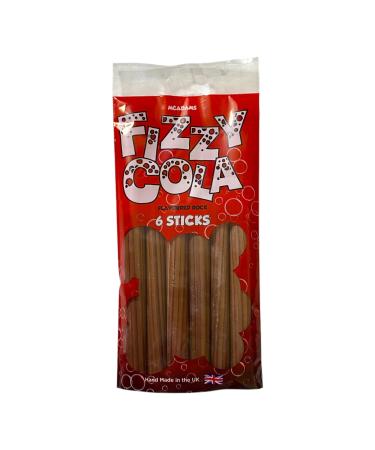 Fizzy Cola Rock Bag Rock Sweets Original Fizzy Cola Rock Sticks Retro Sweets Gift Bag Sweet Shop - Classic Sweets Traditional Taste 6 Sticks Per Bag