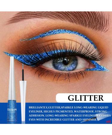 2Pcs Royal Blue Purple Liquid Glitter Eyeliner Set for Women - Sparkly Eyeliner Makeup Kit - Buy Online on GoSupps.com