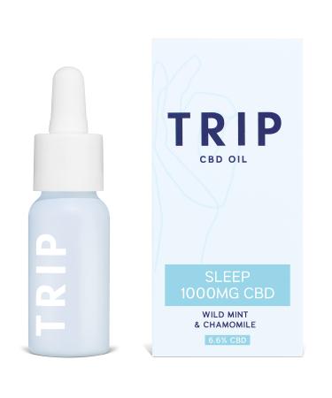 TRIP CBD Oil 1000mg (High Strength) Wild Mint Vegan 100% Natural Flavoured CBD Oil Blended with MCT Coconut Oil (Pack of 1)