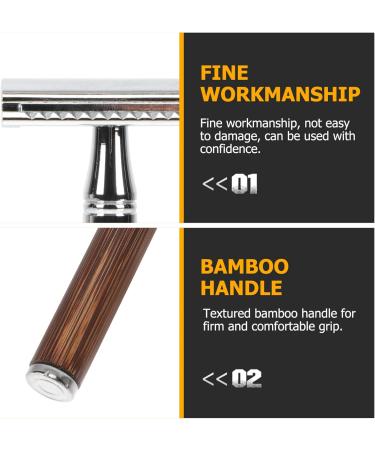 Buy Lurrose Double-Sided Safety Razor Set - Eco-Friendly Bamboo Handle for Men & Women | Foldable & Stylish Shaving Solution - Buy Online on GoSupps.com