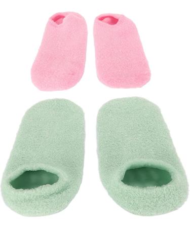 Qukaim Moisturizing Spa Socks Moisturizing Gel Spa Socks Set of 2 Repair Nourishing Green Slip-Resistant Socks for Dry Cracked Feet - Buy Online on GoSupps.com